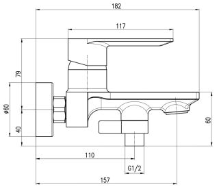 Смеситель для ванны Rav Slezak NIL NL154.5 хром